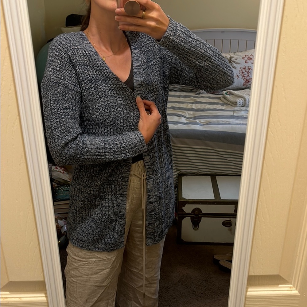 Women's Blue Knit Cardigan